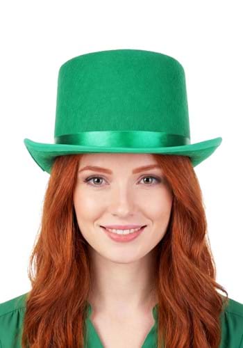 Lucky Green Top Hat Adult Accessory Alt 1