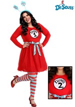 Plus Size Dr Seuss Thing 1 2 Womens Costume