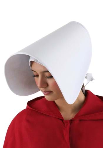 Womens Puritan Costume White Winged Hat