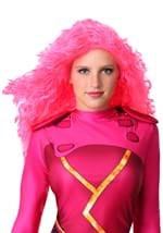 Womens Fiery Superhero Pink Costume Wig