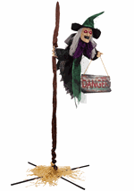 6.5 Ft. Flying Florence Animatronic Witch Decorati Alt 4