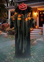 Animatronic Creepy Jeeves the Pumpkin Greeter Decoration