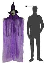 7FT Hanging Luxara the Lavender Witch Decoration 4