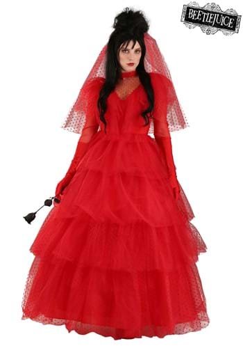 Premium Womens Lydia Deetz Wedding Dress Costume