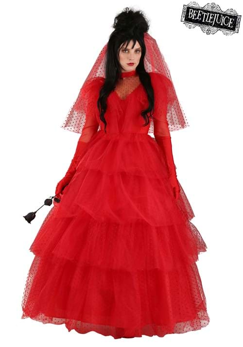 Premium Womens Lydia Deetz Wedding Dress Costume