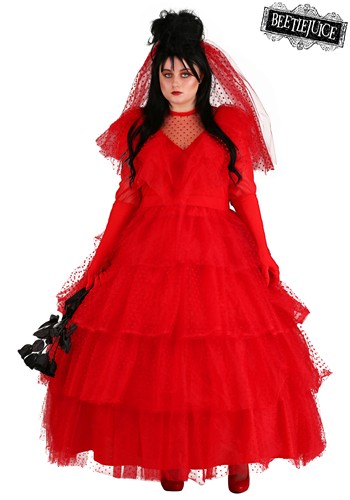 Plus Premium Lydia Deetz Wedding Dress Costume