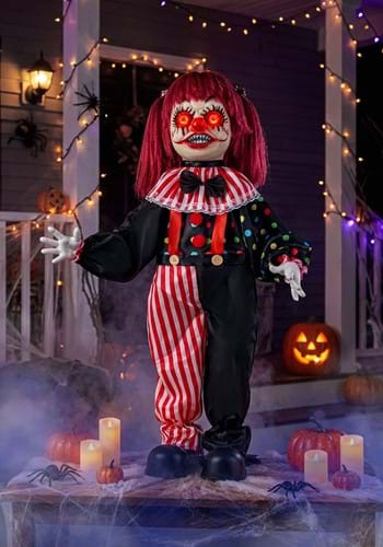 Animatronic Sarah Slight the Creepy Clown Decoration