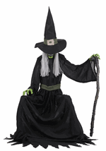 Animatronic Seated Cackling Witch Decoration Alt 1