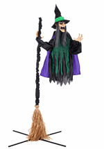 Hovering Hortense Witch Animatronic Decoration Alt 1