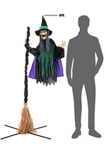Hovering Hortense Witch Animatronic Decoration Alt 7