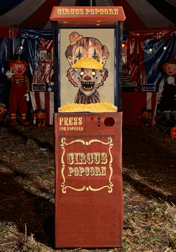 Animatronic Kernelias the Popcorn Clown Decoration