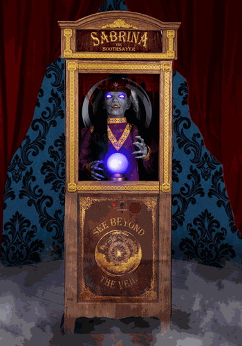 Animatronic Sabrina the Fortune Teller Decoration