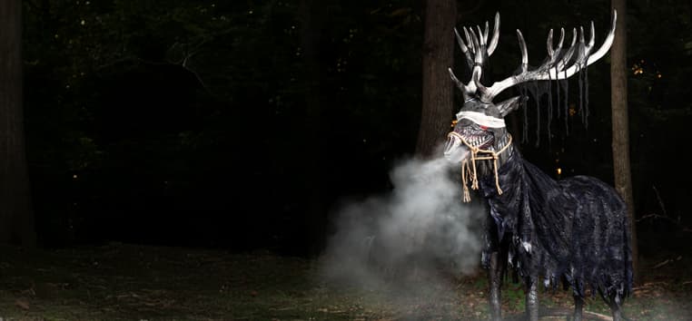 Creepy deer animatronic